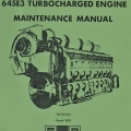EMD diesel engine 645E3 series maintenance manual cover.