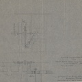 An original tracing paper drawing from 1918 showing the schematic drawing of a Woodward water wheel governor application.