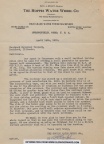 THE HOPPES WATER WHEEL COMPANY LETTER, CIRCA 1931.