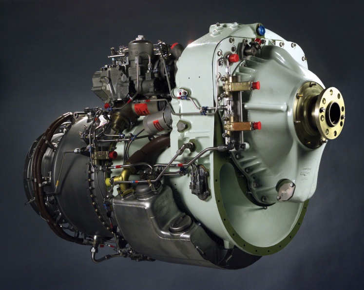 Great view of the Woodward 2228 series fuel control on the Honeywell TPE331 gas turbine engine