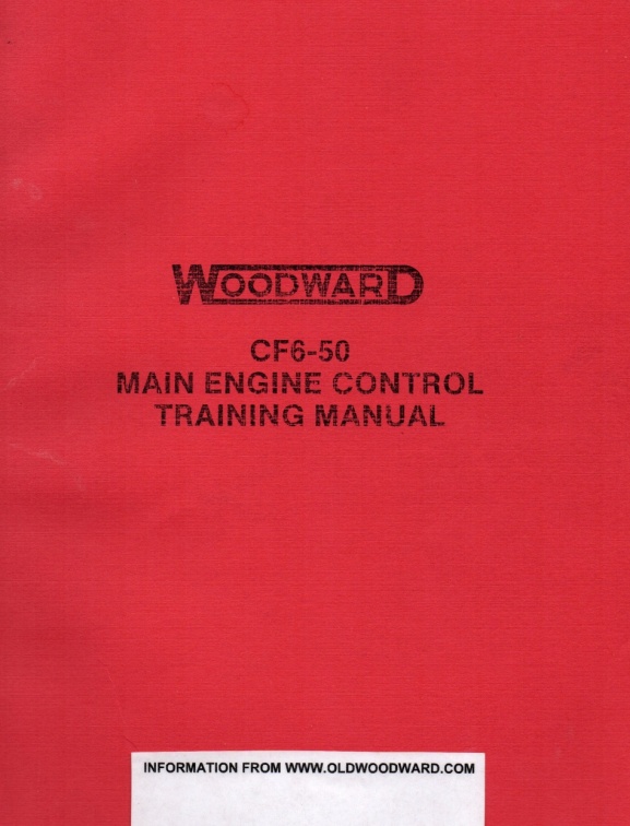 CF6-50 JET ENGINE TRANING MANUAL COVER. 