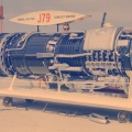 A vintage GE J79 series jet engine with Woodward's type 1307 MEC.