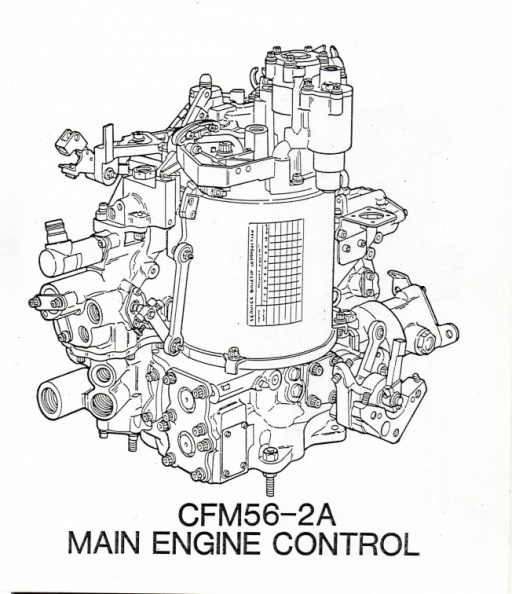 The Woodward Governor Company's (General Electric Company) CFM56-2A series gas turbine fuel control made by Woodward.