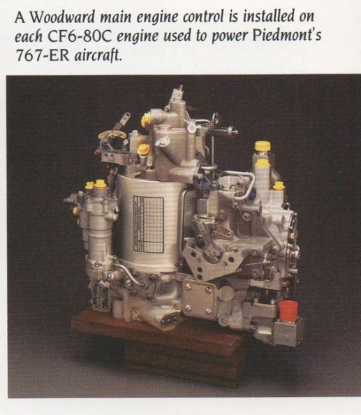 G.E. CF6-80C jet engine fuel control.