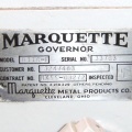 The Marquette Metal Products Company's diesel engine fuel control name plate.