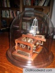 The patent model of Amos Woodward's improvement in water wheel governors.