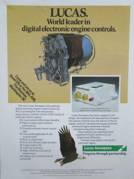 Lucas Aerospace advertisement.