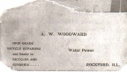  An early A.W. Woodward business card.
