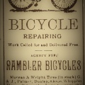 In the beginning of the 1890's Amos had to sell and fix bicycles to keep the cash flow coming in.
