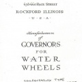 Amos Woodward's mechanical water wheel governor catalog from the 1890's.
