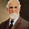 Oil painting of Amos Walter Woodward(1829-1919).