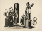 Woodward factory photo of their new oil-pressure governor for turbine water wheels, circa 1914.