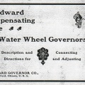 Woodward Governor Company's horizontal water wheel governor catalogue, circa 1902.