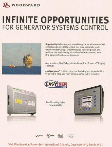 Woodward Easygen control advertisement, circa 2008.