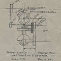 An original 1922 drawing of a Water Wheel governor installation.
