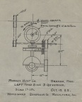 An original 1922 drawing of a Water Wheel governor installation.