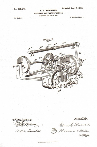 ELMER E. WOODWARD'S PATENT NUMBER 608,245. 
