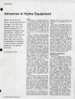 Advances in Hydro equipment.