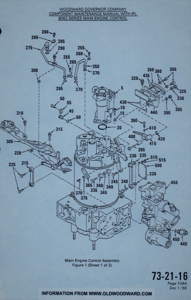 200 page manual on how to take a Woodward jet engine fuel control apart.