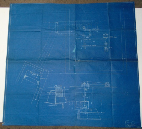 More donated vintage blueprints of hydro turbines.