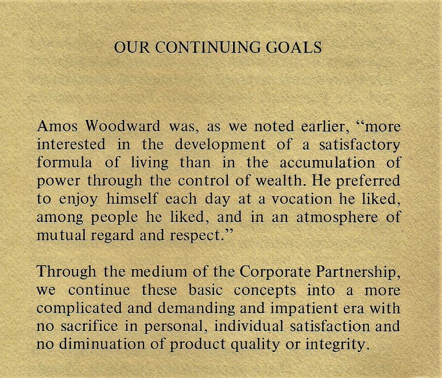 The Woodward Philosophy and Concepts from 100 years ago.