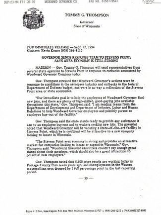 Woodward makes history on September 23, 1994.