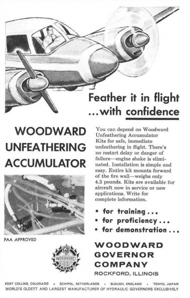 Woodward propeller governors since 1934.