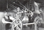 Elmer Woodward installing a new Woodward size D governor in 1904 at the Lachine Canal power house -la