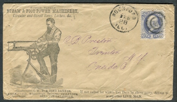 John Barnes Company letter envelope.