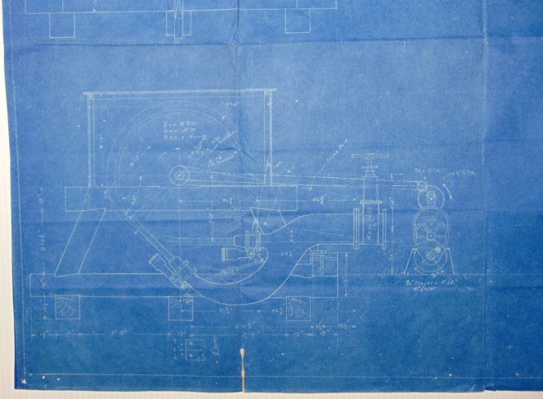 Blue print drawing history project.