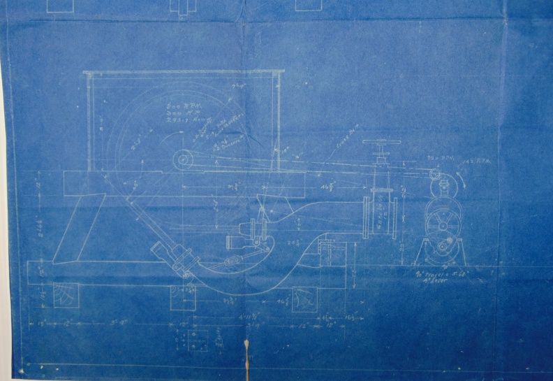 Blue print drawing history project.