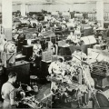 The Woodward Governor Company shop floor in the 1950's.