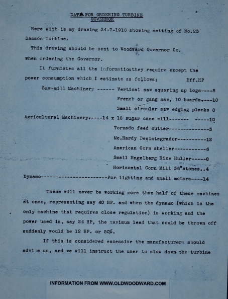 LETTER TO WOODWARD ABOUT SAMSON TURBINE APPLICATION, CIRCA 1916..jpg