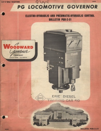 The new Woodward type PG diesel engine governor, circa 1951.