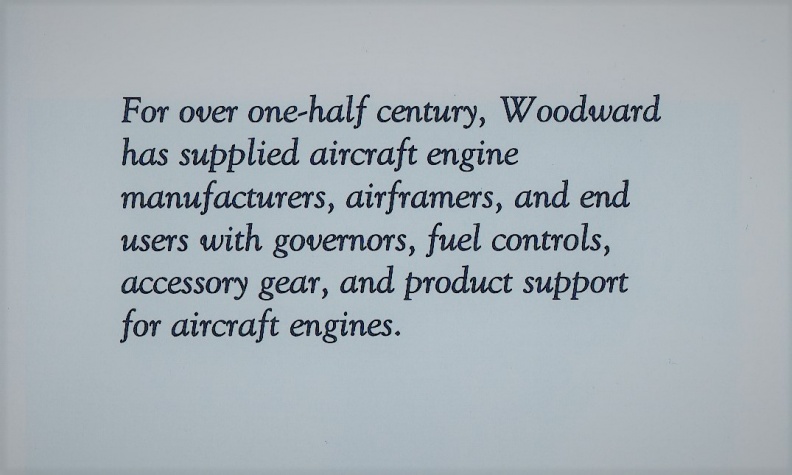 Over 80 years ago Elmer Woodward started a new aircraft  governor product line.