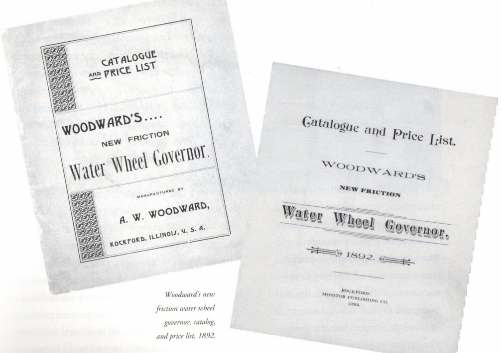 Amos Woodward's new 1892 Water Wheel Governor Catalogue.