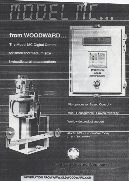 WOODWARD MODEL MC DIGITAL CONTROL, CIRCA 1984.