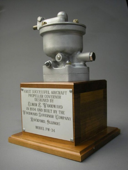 Elmer Woodward's first aircraft engine governor at the Smithsonian.