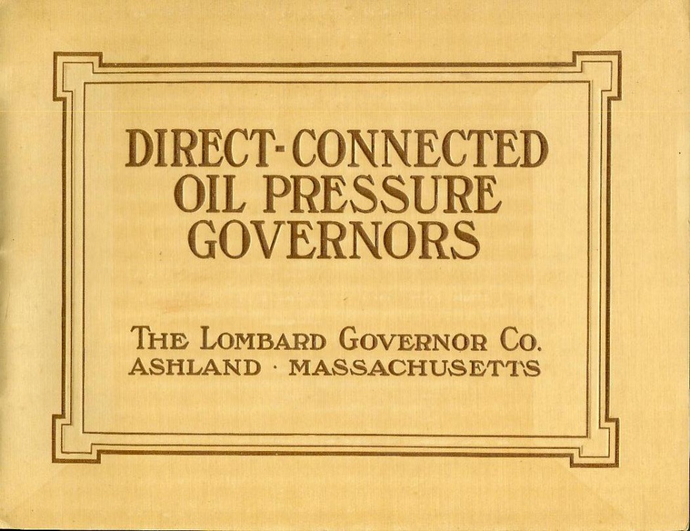 LOMBARD OIL PRESSURE GOVERNORS.