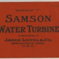 SAMSON WATER TURBINE CATALOGUE.
