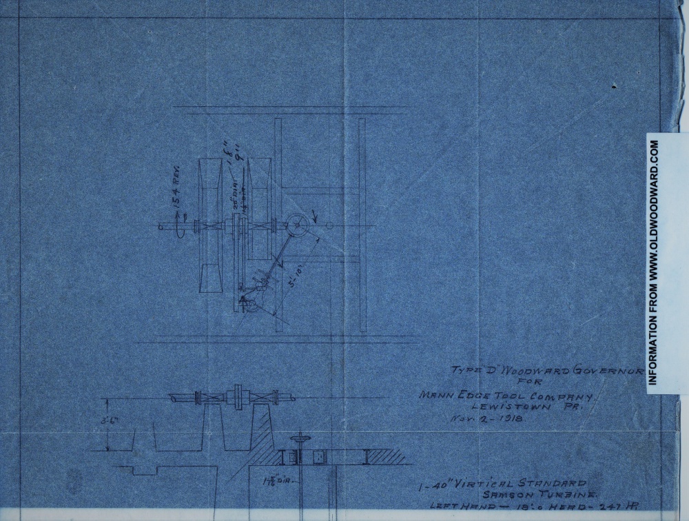 Woodward blueprint for Man Edge Tool Company, circa 1918.  2.