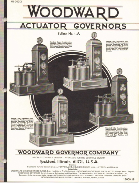 Woodward Governor Company Actuator Governors.