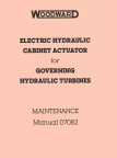 Woodward Electric Hydraulic Cabinet Actuator Maintenance Manual