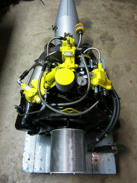 A small Boeing gas turbine controlled by a Woodward series 800 fuel control