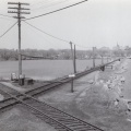 Madison Railroad tracks in lake Monona in 1955(MX tower).