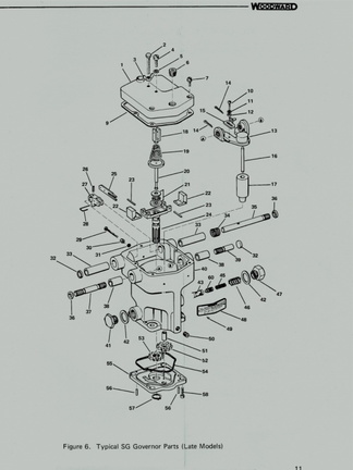 WOODWARD SG SERIES GOVERNOR SCHEMATIC DRAWING.