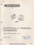 WOODWARD ELECTICALLY POWERED GOVERNORS.  MODEL 500 AND MODEL 1700.  MANUAL 82422A.