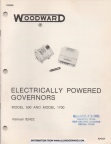 WOODWARD ELECTICALLY POWERED GOVERNORS.  MODEL 500 AND MODEL 1700.  MANUAL 82422A.