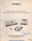 WOODWARD 8256 ELECTRIC ACTUATOR WITH LOAD SHARING AND SPEED CONTROL MANUAL 82403A.