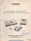 WOODWARD 8256 ELECTRIC ACTUATOR WITH LOAD SHARING AND SPEED CONTROL MANUAL 82403A.